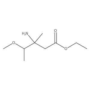 Ethyl 3-amino-4-methoxy-3-methylpentanoate结构式