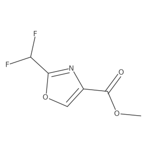 Methyl 2-(difluoromethyl)-1,3-oxazole-4-carboxylate结构式