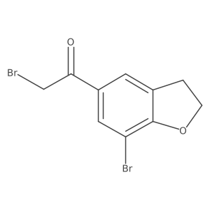 2-Bromo-1-(7-bromo-2,3-dihydro-1-benzofuran-5-yl)ethanone Structure