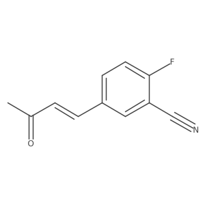 2-Fluoro-5-(3-oxobut-1-en-1-yl)benzonitrile Structure