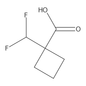 1-(Difluoromethyl)cyclobutane-1-carboxylic acid Structure