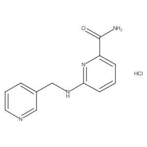 6-{[(Pyridin-3-yl)methyl]amino}pyridine-2-carboxamide hydrochloride Structure