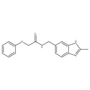 N-((2-methyl-1H-benzo[d]imidazol-5-yl)methyl)-2-phenoxyacetamide结构式