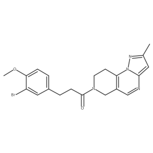 3-(3-bromo-4-methoxyphenyl)-1-(2-methyl-8,9-dihydropyrazolo[1,5-a]pyrido[3,4-e]pyrimidin-7(6H)-yl)propan-1-one结构式