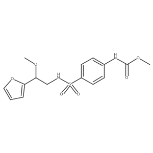methyl (4-(N-(2-(furan-2-yl)-2-methoxyethyl)sulfamoyl)phenyl)carbamate结构式