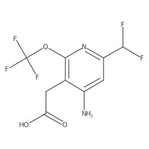 2-(4-Amino-6-(difluoromethyl)-2-(trifluoromethoxy)pyridin-3-yl)acetic acid结构式