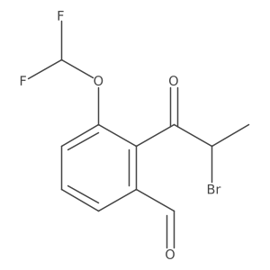 2-(2-Bromopropanoyl)-3-(difluoromethoxy)benzaldehyde Structure