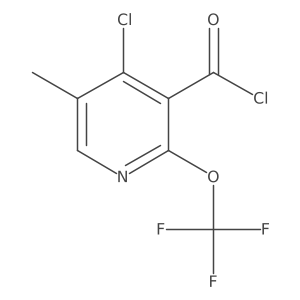 4-Chloro-5-methyl-2-(trifluoromethoxy)pyridine-3-carbonyl chloride结构式