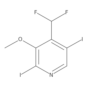 4-(Difluoromethyl)-2,5-diiodo-3-methoxypyridine Structure