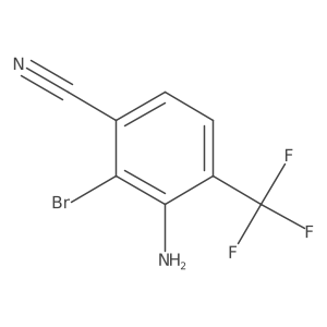 3-Amino-2-bromo-4-(trifluoromethyl)benzonitrile结构式