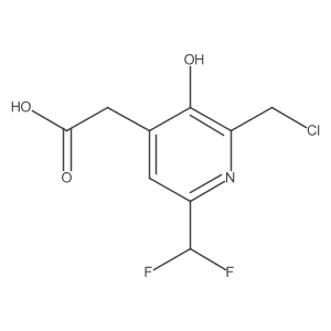 2-(Chloromethyl)-6-(difluoromethyl)-3-hydroxypyridine-4-acetic acid Structure