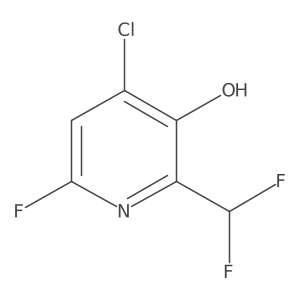 4-Chloro-2-(difluoromethyl)-6-fluoropyridin-3-ol Structure
