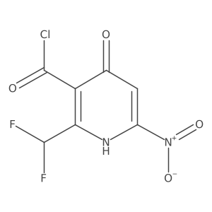 2-(Difluoromethyl)-4-hydroxy-6-nitropyridine-3-carbonyl chloride Structure