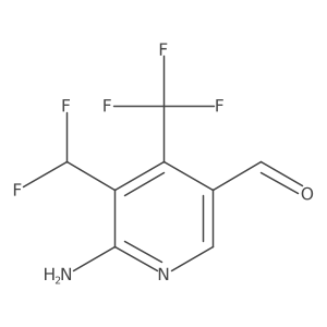 6-Amino-5-(difluoromethyl)-4-(trifluoromethyl)nicotinaldehyde Structure