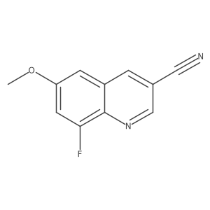 8-Fluoro-6-methoxyquinoline-3-carbonitrile结构式