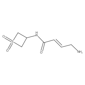4-Amino-N-(1,1-dioxidothietan-3-yl)but-2-enamide结构式