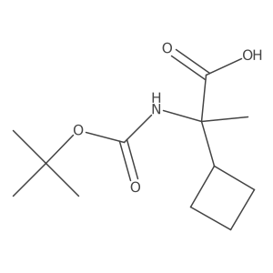 2-Cyclobutyl-2-[(2-methylpropan-2-yl)oxycarbonylamino]propanoic acid Structure