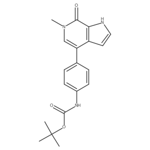 Tert-butyl 4-(6,7-dihydro-6-methyl-7-oxo-1h-pyrrolo[2,3-c]pyridin-4-yl)phenylcarbamate结构式