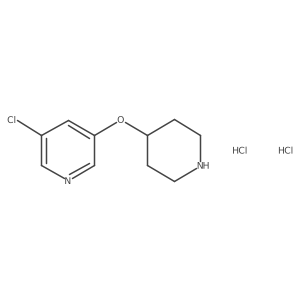 3-Chloro-5-(piperidin-4-yloxy)pyridine dihydrochloride结构式
