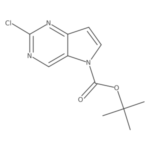 tert-Butyl 2-chloro-5H-pyrrolo[3,2-d]pyrimidine-5-carboxylate结构式