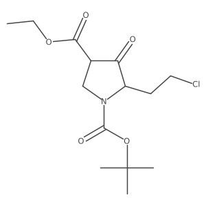 5-(2-Chloroethyl)-4-oxo-1,3-pyrrolidinedicarboxylic acid 1-(1,1-dimethylethyl) 3-ethyl ester Structure