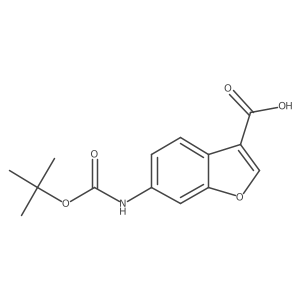 6-((tert-Butoxycarbonyl)amino)benzofuran-3-carboxylic acid Structure