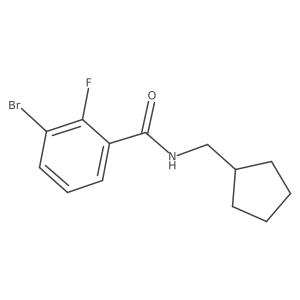 3-Bromo-N-cyclopentylmethyl-2-fluoro-benzamide结构式