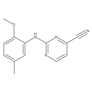 2-[(2-Methoxy-5-methylphenyl)amino]pyrimidine-4-carbonitrile结构式