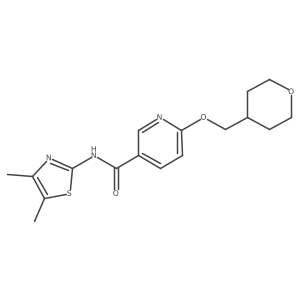 N-(4,5-dimethylthiazol-2-yl)-6-((tetrahydro-2H-pyran-4-yl)methoxy)nicotinamide结构式