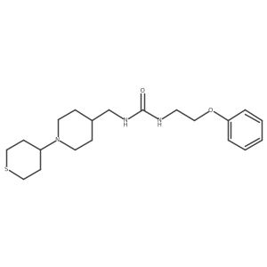 1-(2-phenoxyethyl)-3-((1-(tetrahydro-2H-thiopyran-4-yl)piperidin-4-yl)methyl)urea结构式