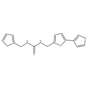 1-([2,3'-Bifuran]-5-ylmethyl)-3-(thiophen-2-ylmethyl)urea Structure