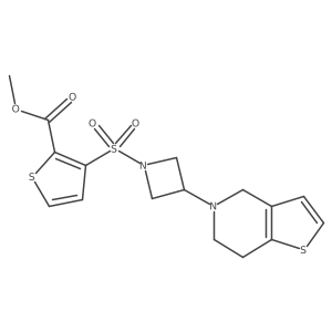methyl 3-((3-(6,7-dihydrothieno[3,2-c]pyridin-5(4H)-yl)azetidin-1-yl)sulfonyl)thiophene-2-carboxylate结构式