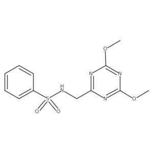 N-[(4,6-dimethoxy-1,3,5-triazin-2-yl)methyl]benzenesulfonamide结构式