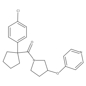 (1-(4-Chlorophenyl)cyclopentyl)(3-(pyridin-4-yloxy)pyrrolidin-1-yl)methanone结构式