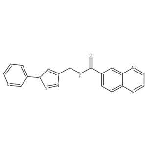 N-((1-(pyridin-3-yl)-1H-1,2,3-triazol-4-yl)methyl)quinoxaline-6-carboxamide Structure