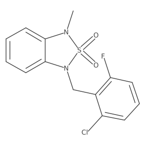 1-(2-Chloro-6-fluorobenzyl)-3-methyl-1,3-dihydrobenzo[c][1,2,5]thiadiazole 2,2-dioxide结构式