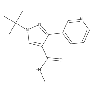 1-tert-butyl-N-methyl-3-(pyridin-3-yl)-1H-pyrazole-4-carboxamide结构式