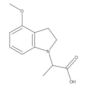 2-(4-Methoxyindolin-1-yl)propanoic acid结构式