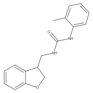 3-[(2,3-Dihydro-1-benzofuran-3-yl)methyl]-1-(2-methylphenyl)urea结构式