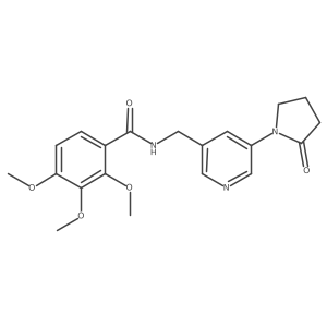 2,3,4-trimethoxy-N-{[5-(2-oxopyrrolidin-1-yl)pyridin-3-yl]methyl}benzamide结构式