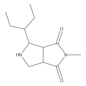 2-methyl-4-(pentan-3-yl)tetrahydropyrrolo[3,4-c]pyrrole-1,3(2H,3aH)-dione Structure