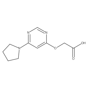 2-((6-(Pyrrolidin-1-yl)pyrimidin-4-yl)oxy)acetic acid Structure