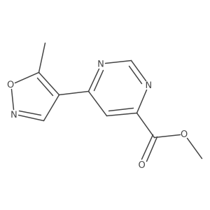 Methyl 6-(5-methyl-1,2-oxazol-4-yl)pyrimidine-4-carboxylate结构式