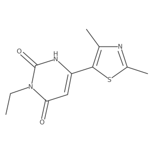 6-(2,4-Dimethyl-1,3-thiazol-5-yl)-3-ethyl-1,2,3,4-tetrahydropyrimidine-2,4-dione结构式