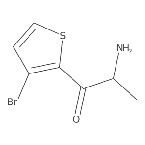 (2R)-2-amino-1-(3-bromothiophen-2-yl)propan-1-one结构式