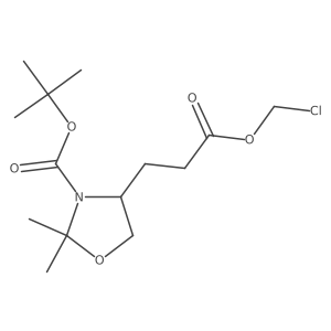 tert-butyl (4R)-4-[3-(chloromethoxy)-3-oxopropyl]-2,2-dimethyl-1,3-oxazolidine-3-carboxylate Structure