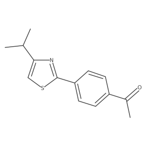 1-{4-[4-(Propan-2-yl)-1,3-thiazol-2-yl]phenyl}ethan-1-one Structure
