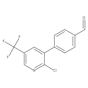 4-[2-Chloro-5-(trifluoromethyl)pyridin-3-yl]benzaldehyde Structure