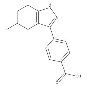 4-(5-methyl-4,5,6,7-tetrahydro-2H-indazol-3-yl)benzoic acid Structure