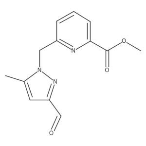 methyl 6-[(3-formyl-5-methyl-1H-pyrazol-1-yl)methyl]pyridine-2-carboxylate Structure